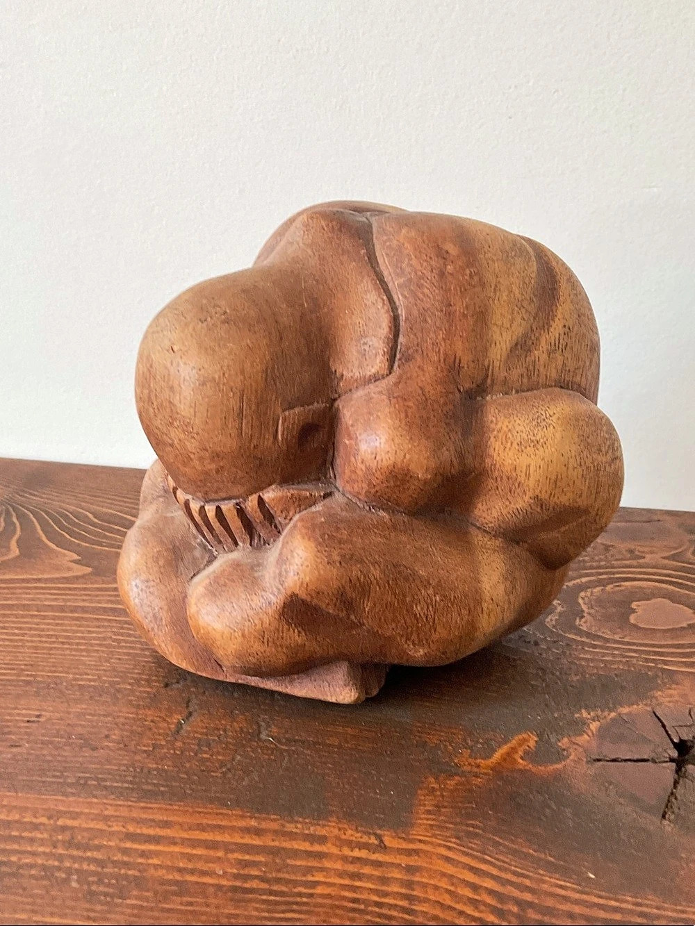 Hand-Carved Wooden Sculpture Brown